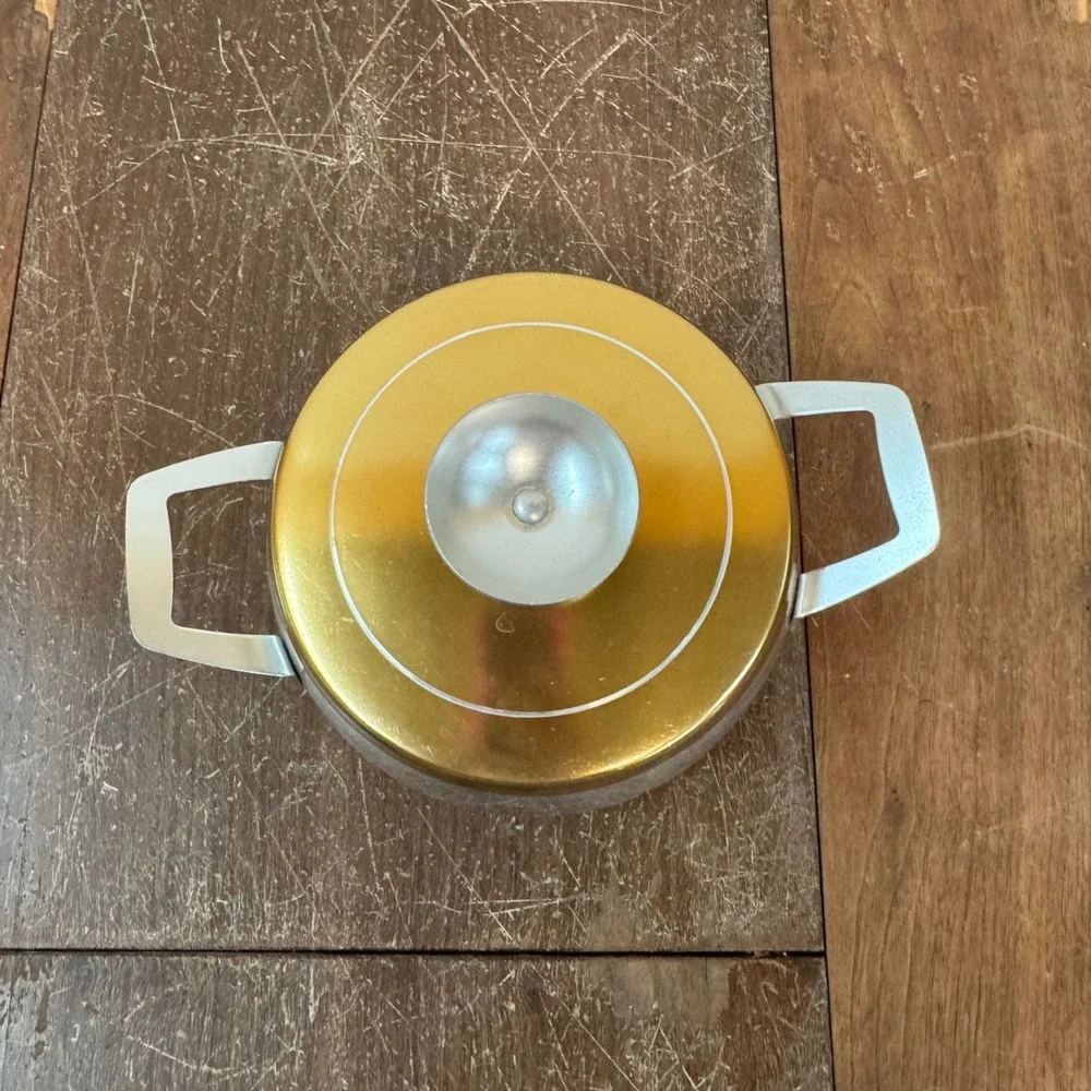 Vintage Regal Ware Aluminum Covered Dutch Oven Pot Pan Gold Silver Kitchenware‎